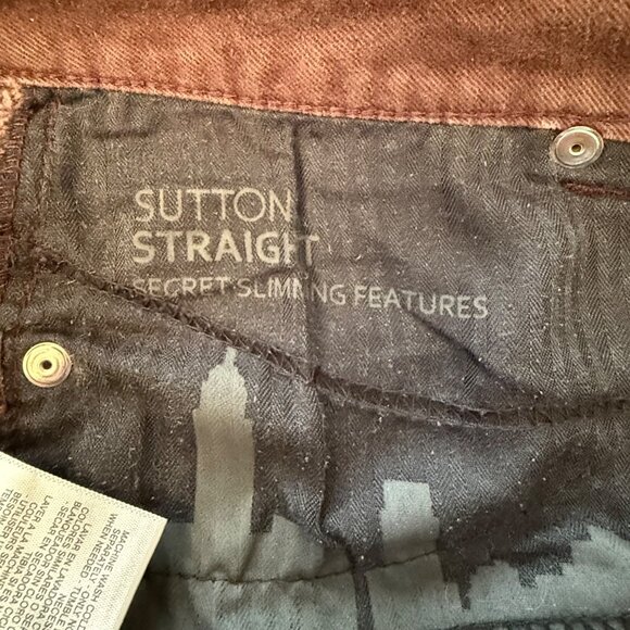 Jones‎ New York Womens Sutton Straight Brown Pants Size 14 (34x27.5) Slimming - Picture 4 of 12